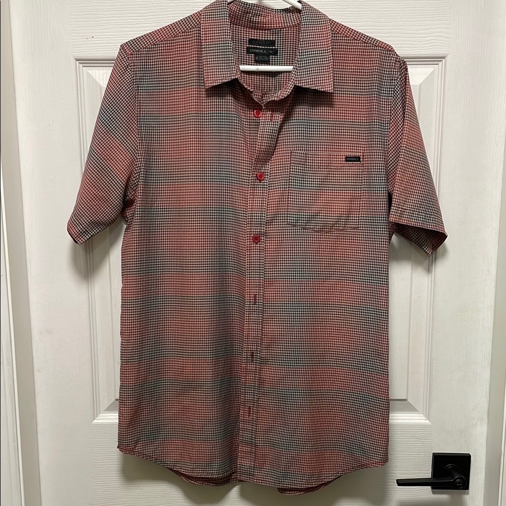 O'Neill | Classic Fit | Red&Black | Checkered | Button Down | Shirt | Size M